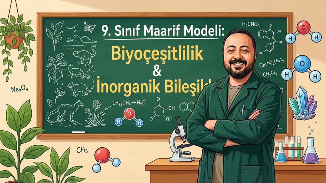 9.Sınıf Maarif Model Biyoloji Biyoçeşitlilik ve İnorganik Bileşkler Canlı Yayın