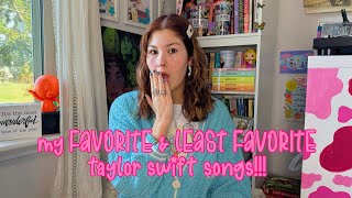 my favorite & least favorite taylor swift songs!! | taking the taylor swift song sorter