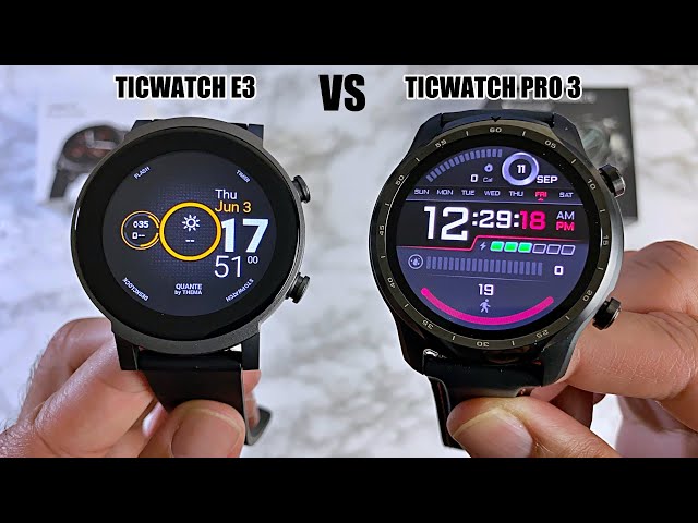 TicWatch E3 vs Ticwatch Pro 3 Smartwatch Comparison - Which One Should You  Buy? 