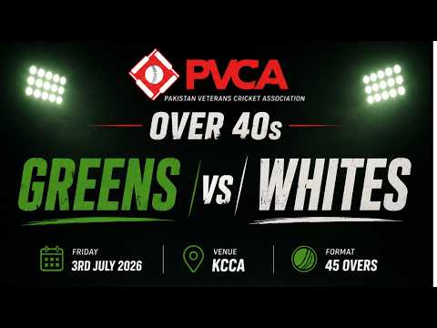 Live - Pakistan Veterance Cricket Association - Greens Vs Whites - TNVisions