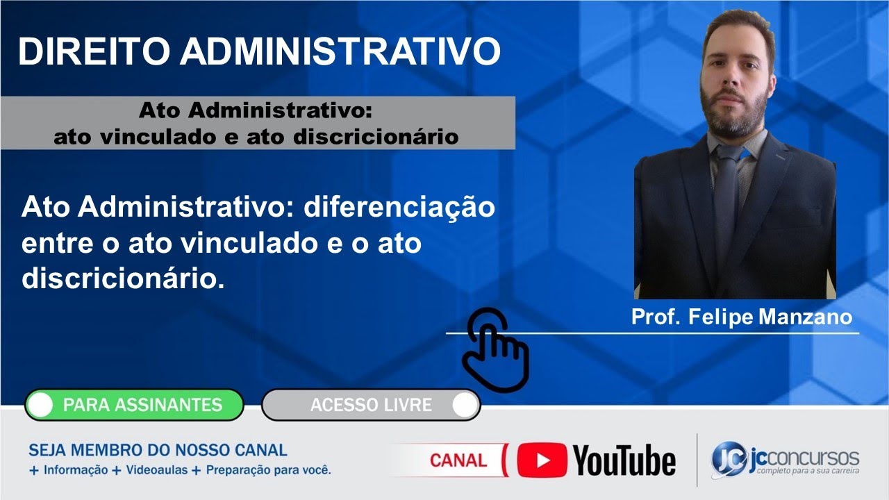 DIREITO ADMINISTRATIVO Ato Administrativo ato vinculado e ato discricionário YouTube DIREITO ADMINISTRATIVO Ato Administrativo ato vinculado e ato discricionário YouTube