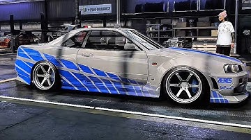 (NFS HEAT) NISSAN SKYLINE R34 GTR PW-Brain (F&F2) /CUSTOMIZATION/-/RACE/-/DESIGN DECAL/