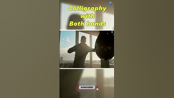 Calligraphy with Both hand | In Hindi #ambidextrous #shorts #part5