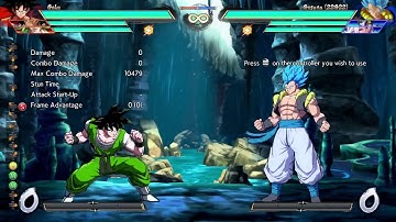 DBFZ: Base Goku/Broly(Dbs)/Broly(Dbz) 100% Damage, Meter Positive, Midscreen Combo.