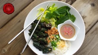 Jn Bò Nướng Lá Lốt - Grilled Beef wrapped in Piper Lolot Leaves HD
