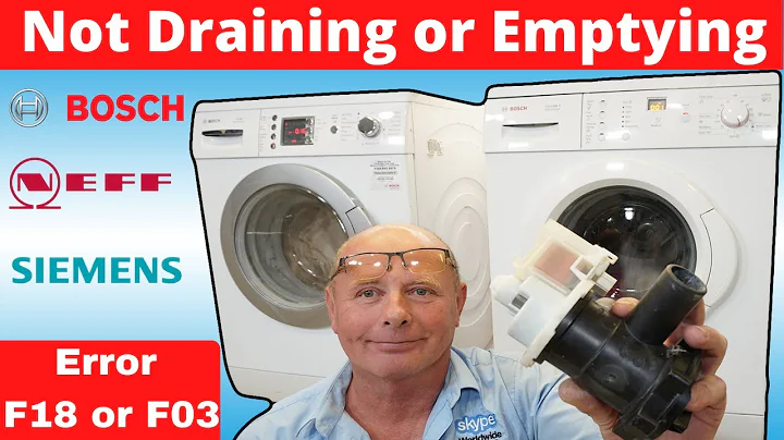 Bosch Washing Machine Not Draining or Emptying F18 F03 or E18 E03 (Neff, Siemens, Balay, Constructa)