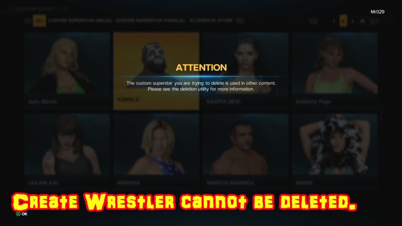 WWE 2K23 | Custom superstars cannot be deleted. 【Trouble Solved】 - YouTube