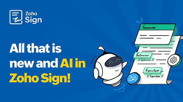 Announcing all that is new and AI in Zoho Sign! | Intelligent Agreement Management in Zoho Sign
