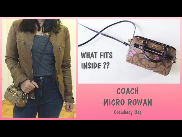 New COACH Micro Rowan Crossbody Bag / How it look when worn / What fits  inside? 