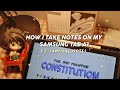digital note taking on samsung tab a7 🌺