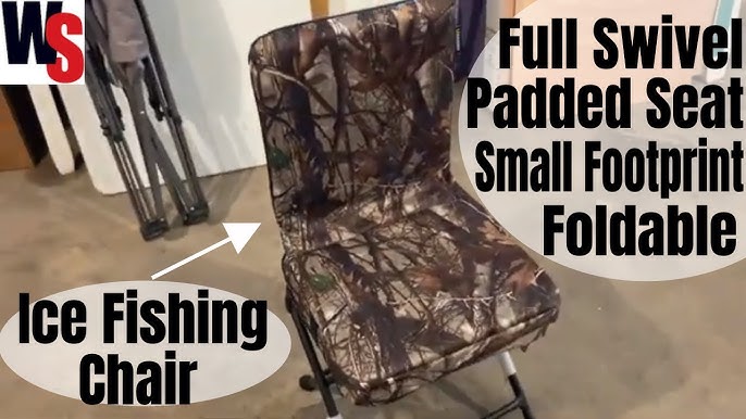 34779 New Plaid XL Eskimo Ice Fishing Gear Portable Seating Folding Chair