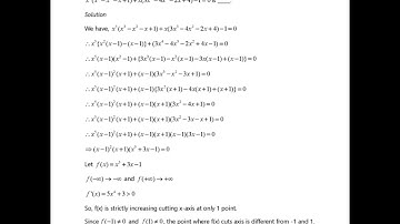 The number of distinct real roots of the equation ...