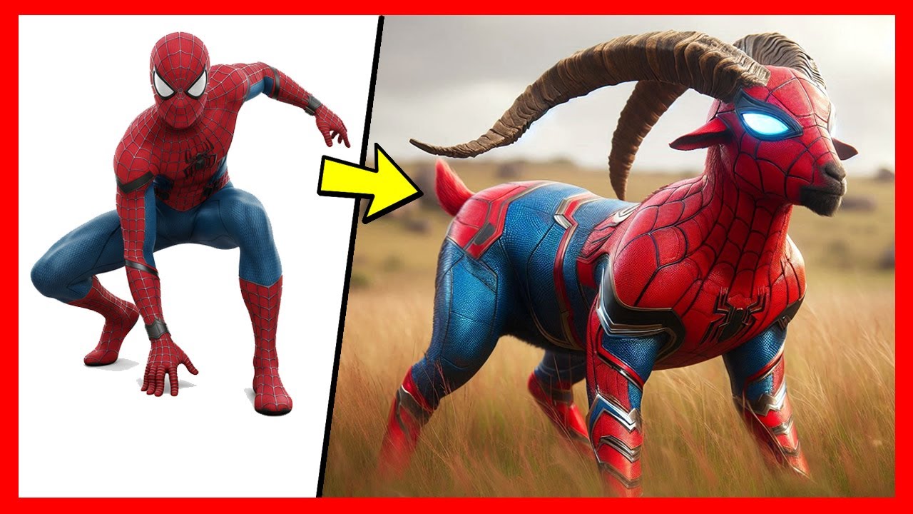 AVENGERS TRANSFORM TO GOAT-VENGERS 🔥 All Characters Marvel & DC 2025 💥