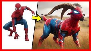 Avengers transformeren in geiten-Vengers 🔥 Alle personages van Marvel \u0026 DC 2025 💥