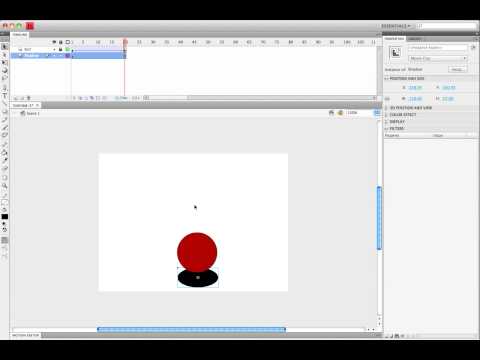 Flash CS4: Shadow Effect On Bouncing Ball