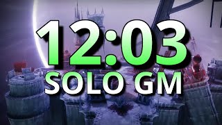 Solo PsiOps Battleground: Cosmodrome Grandmaster in 12 Minutes! (12:03 Plat, WR)