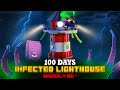 100 days in an infected lighthouse in the ocean in minecraft