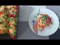 Гнезда из макарон с фаршем на сковороде.
