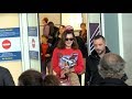 EXCLUSIVE : Bella Hadid arriving at Paris airport from Venice
