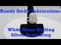 White Stone Sterling Silver Bezel Ring