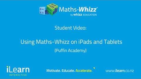 Student Video: Using Maths-Whizz on an iPad and Tablet (Puffin Academy)