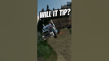 Forestry Empire - Will it tip? Axe Mountain - FDR Logging Mods - FS22 #logging #shorts #trees