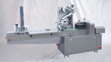 Horizontal flow type wrapping machine for hardware house articles video máquina de envolver flujo