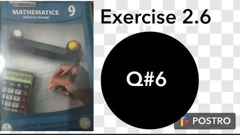 Exercise 2. 6 Q#6 part 1,2,3 class 9 Math