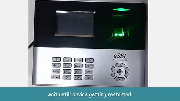 Reset option in eSSL x990