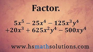 Factoring an Algebraic Expression - Grouping, Quadratic, Difference of Squares (Example)