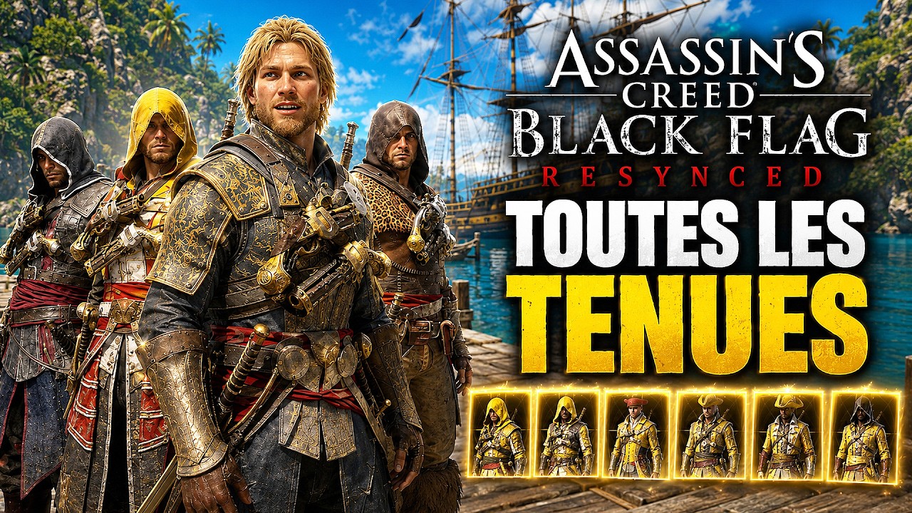Assassin's Creed Black Flag Resynced: Toutes les TENUES & Armures (Emplacements & Vitrine)