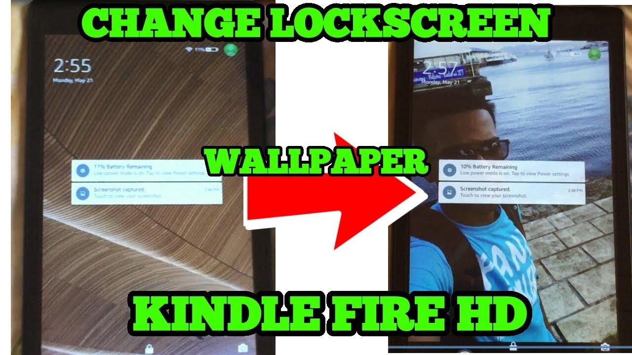 CHANGE LOCKSCREEN WALLPAPER ON KINDLE FIRE HD - YouTube