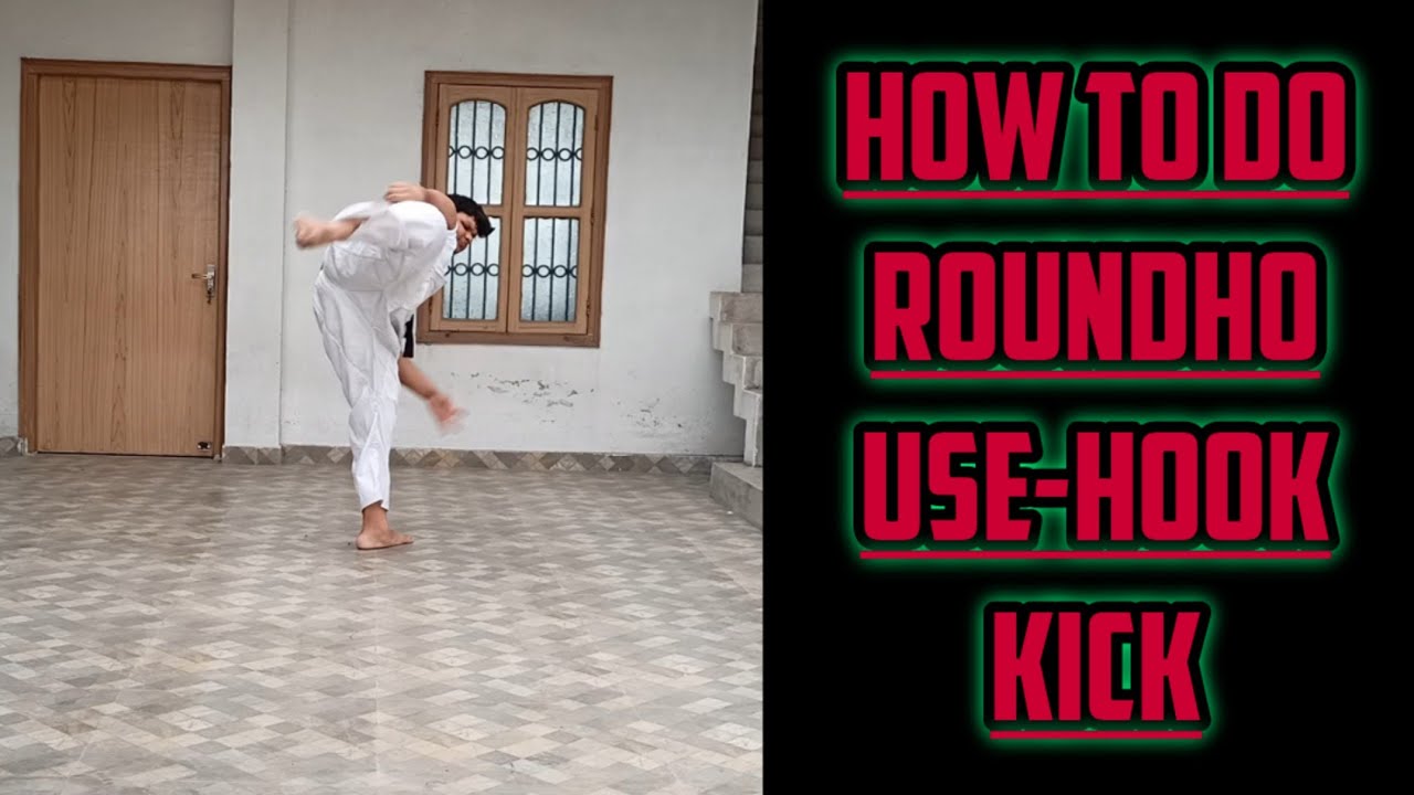 How to do ROUNDHOUSE-HOOK kick for beginners. - YouTube