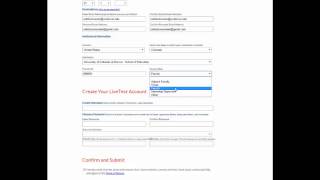 LiveText account Registration