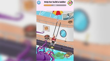 Brain Tease Puzzle Level 54 Help Her Build A Ladder Walkthrough Solution