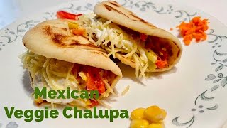 Mexican Veggie & Bean Chalupa Taco Bell Style Veggie Chalupa Home Made Chalupa - Pita Bread