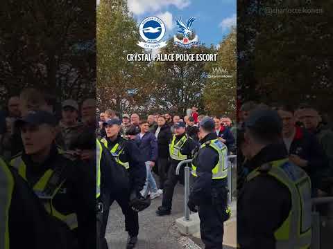 🚔🦅Crystal Palace police escort for Brighton (A) today. #cpfc #bhafc #awaydays