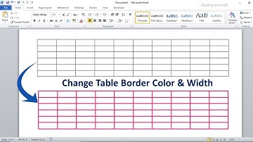 How to Change Table Border Color & Width In MS Word