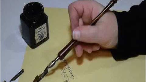 How to use a dip pen