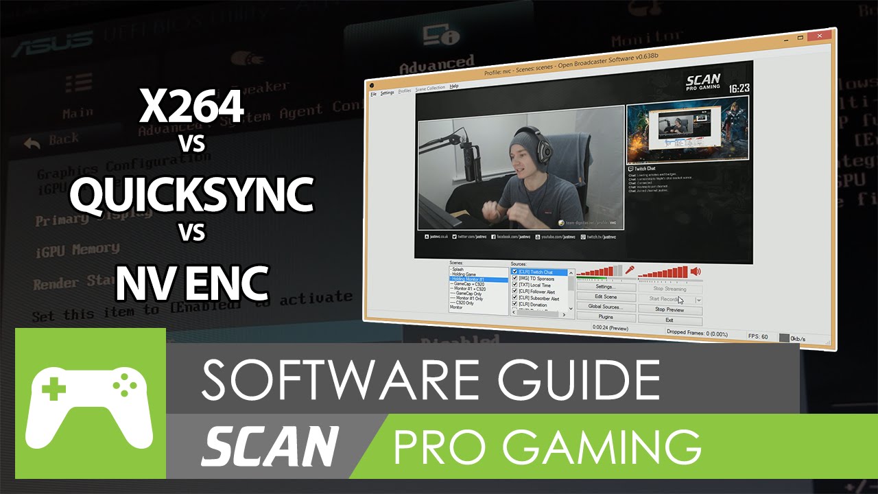 60fps Livestream Encoding In Obs X264 Vs Intel Quicksync Vs Nvidia Nvenc Youtube