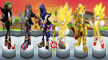 Sonic Forces - All Shadow Skins vs All Yellow Sonic - Android Gameplay Movie Super Sonic, Vampire