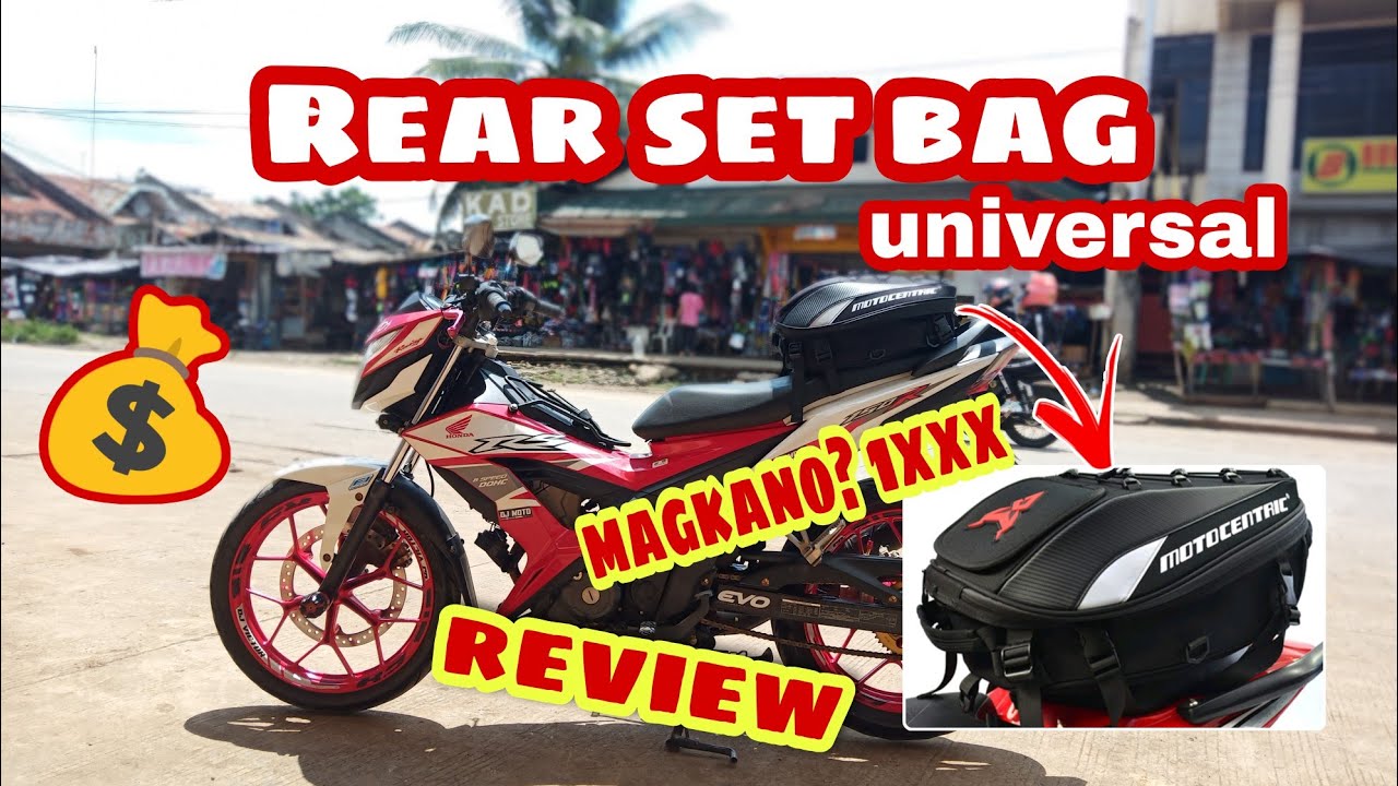 Motorcycle rear set bag Review Waterproof RS150 DJ MOTO YouTube