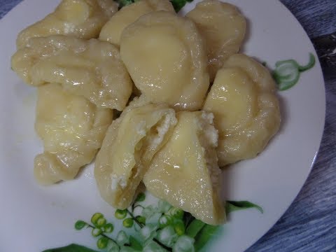 Dough for dumplings. Dumplings with cottage cheese. Video recipe.