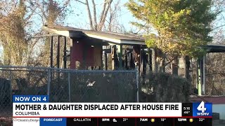 Mother & daughter displaced after house fire