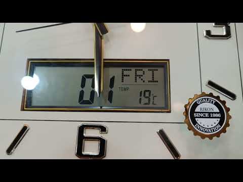 Rikon LCD Wall Clock Settings || How to set time and date on a digital LCD wall clock #navyawatch...