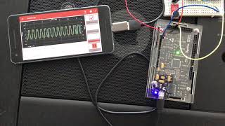 Pslab: Oscilloscope - Sound and Frequency -- testing the app  #pslab https://pslab.io/ #opensource