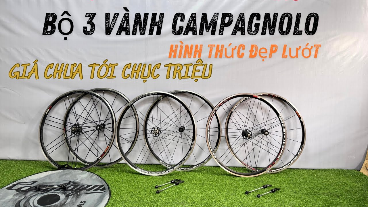 Bộ 3 vành Campagnolo shamal và Zonda - hình thức đẹp giá vài triệu - lh 0868.528.893