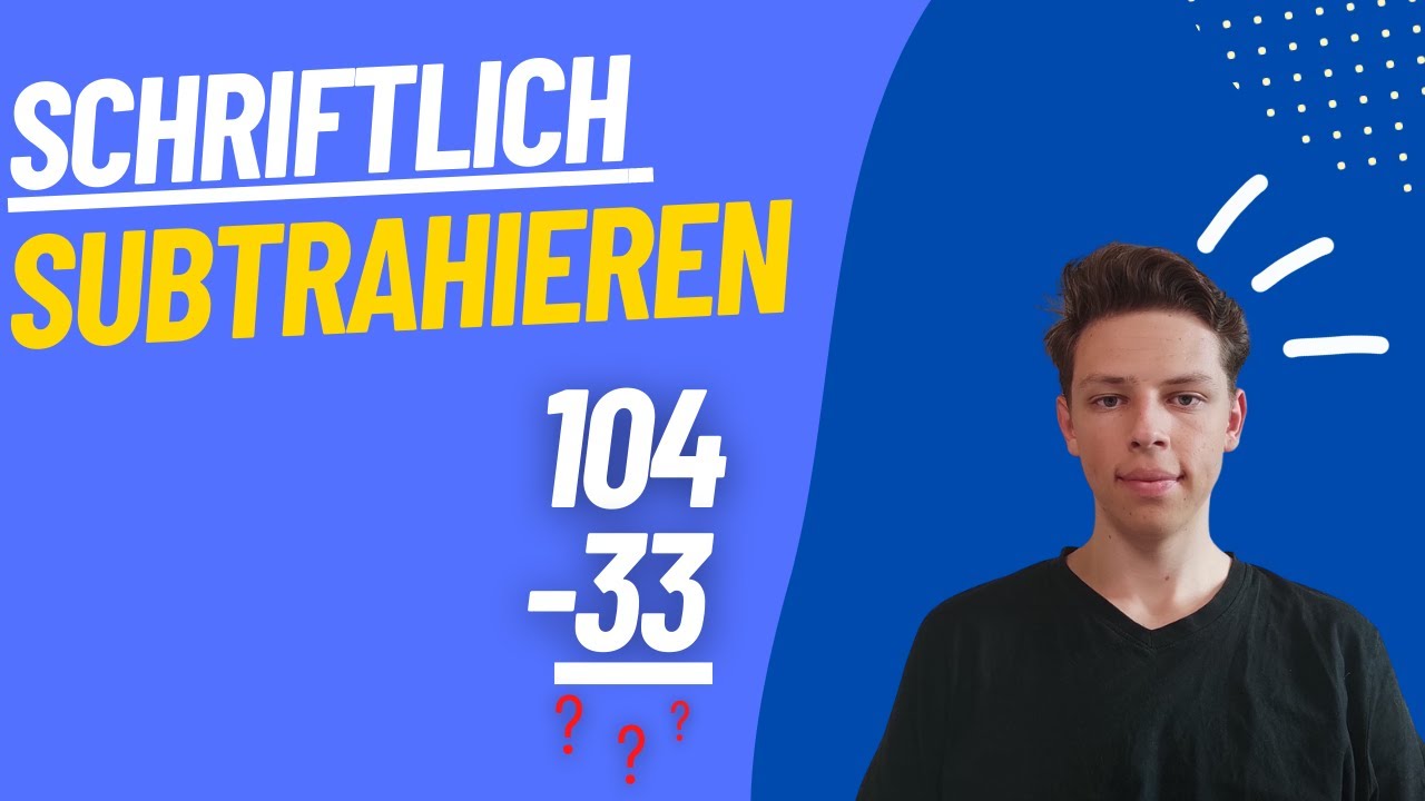 Schriftlich Subtrahieren 5. Klasse - YouTube