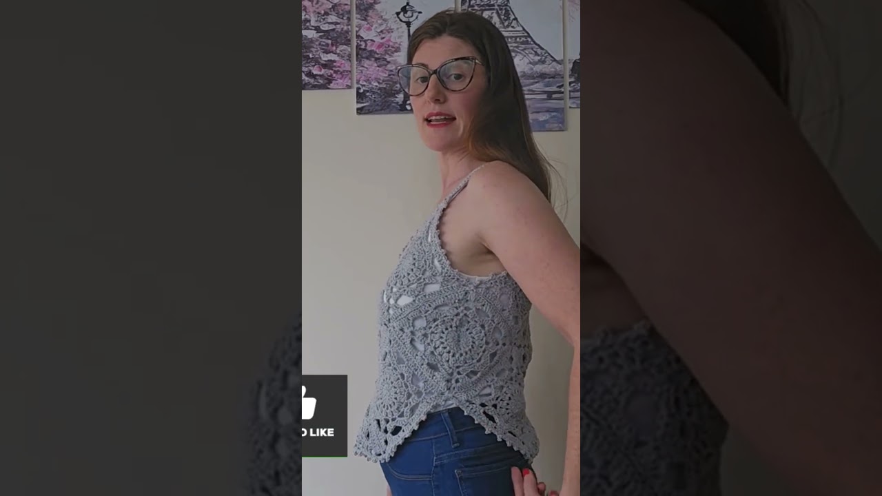 Regata em croch&ecirc; com quadradinhos. A v&iacute;deo aula j&aacute; est&aacute; dispon&iacute;vel!