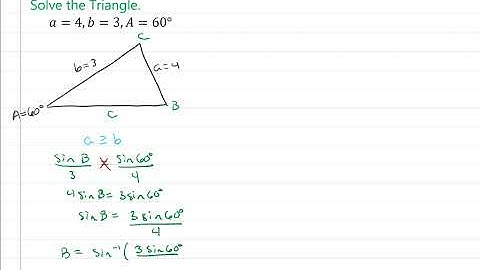 Solving Oblique Triangles: SSA (1 Triangle)